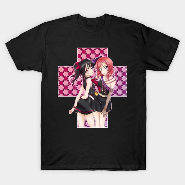 Niko Yazawa <3 Maki Nishikino - Love Novels version (edit.) T-Shirt by YueGraphicDesign